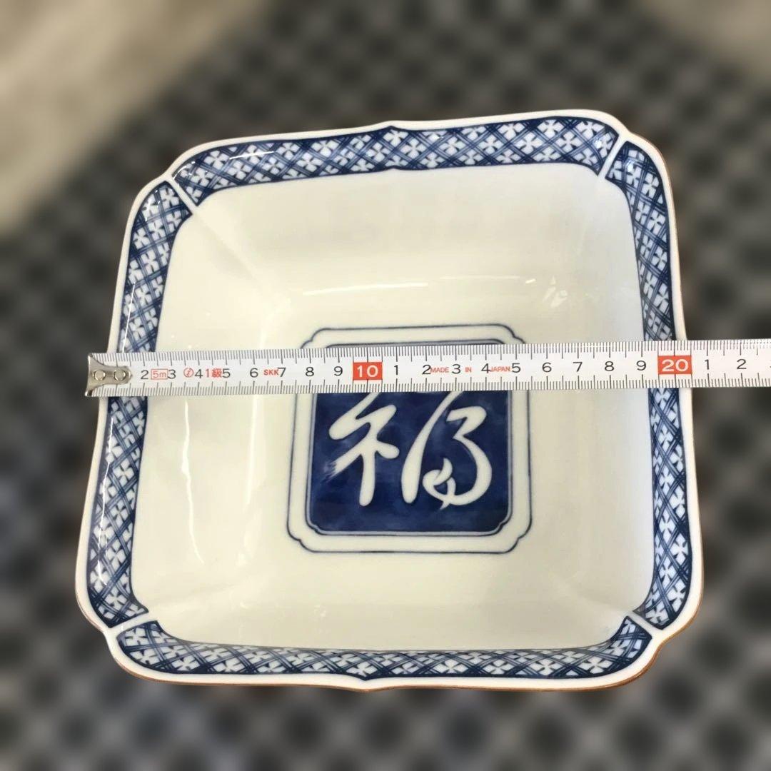 たち吉　青華遊魚　角鉢　角小鉢　6個セット　橘吉　タチキチ