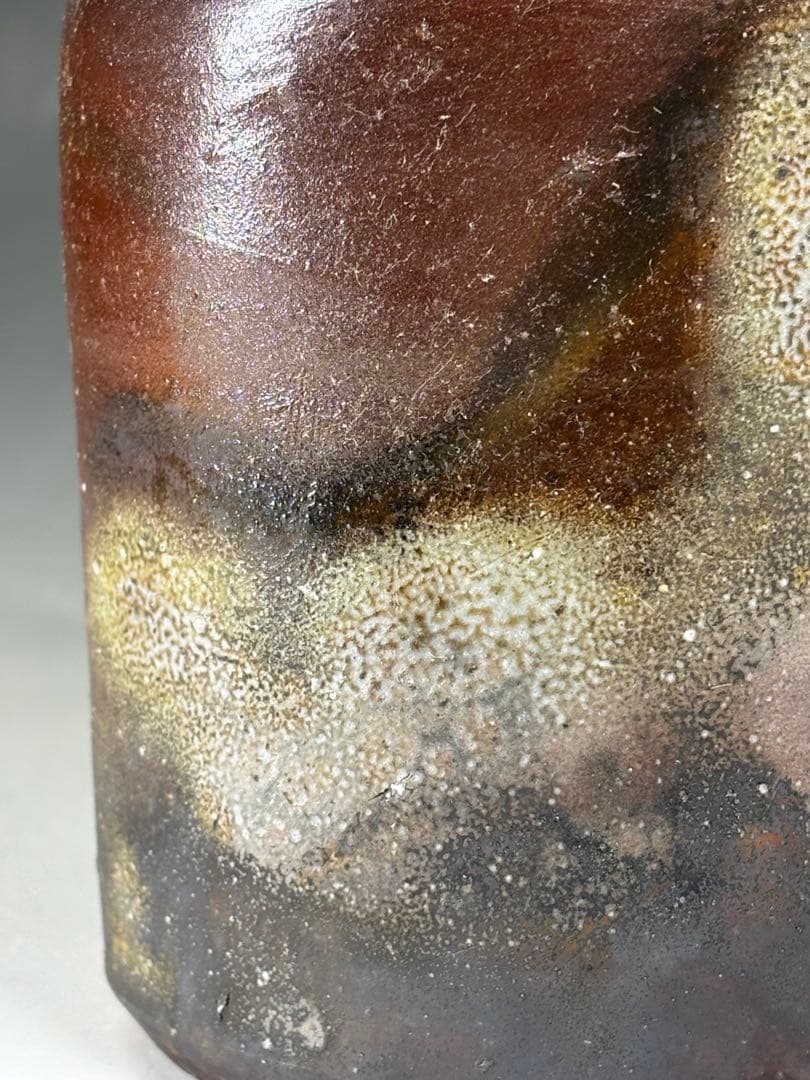 人間国宝『藤原雄』造 備前花入 共箱 共布 備前焼 花瓶 本物保証