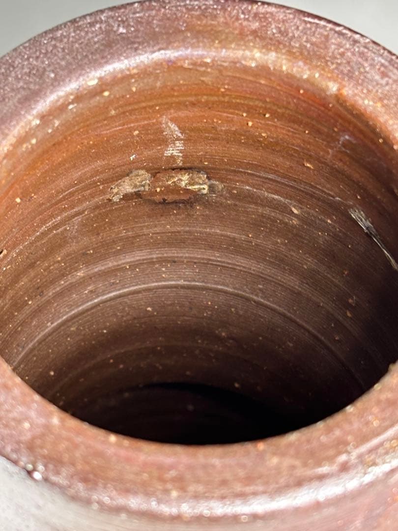 人間国宝『藤原雄』造 備前花入 共箱 共布 備前焼 花瓶 本物保証