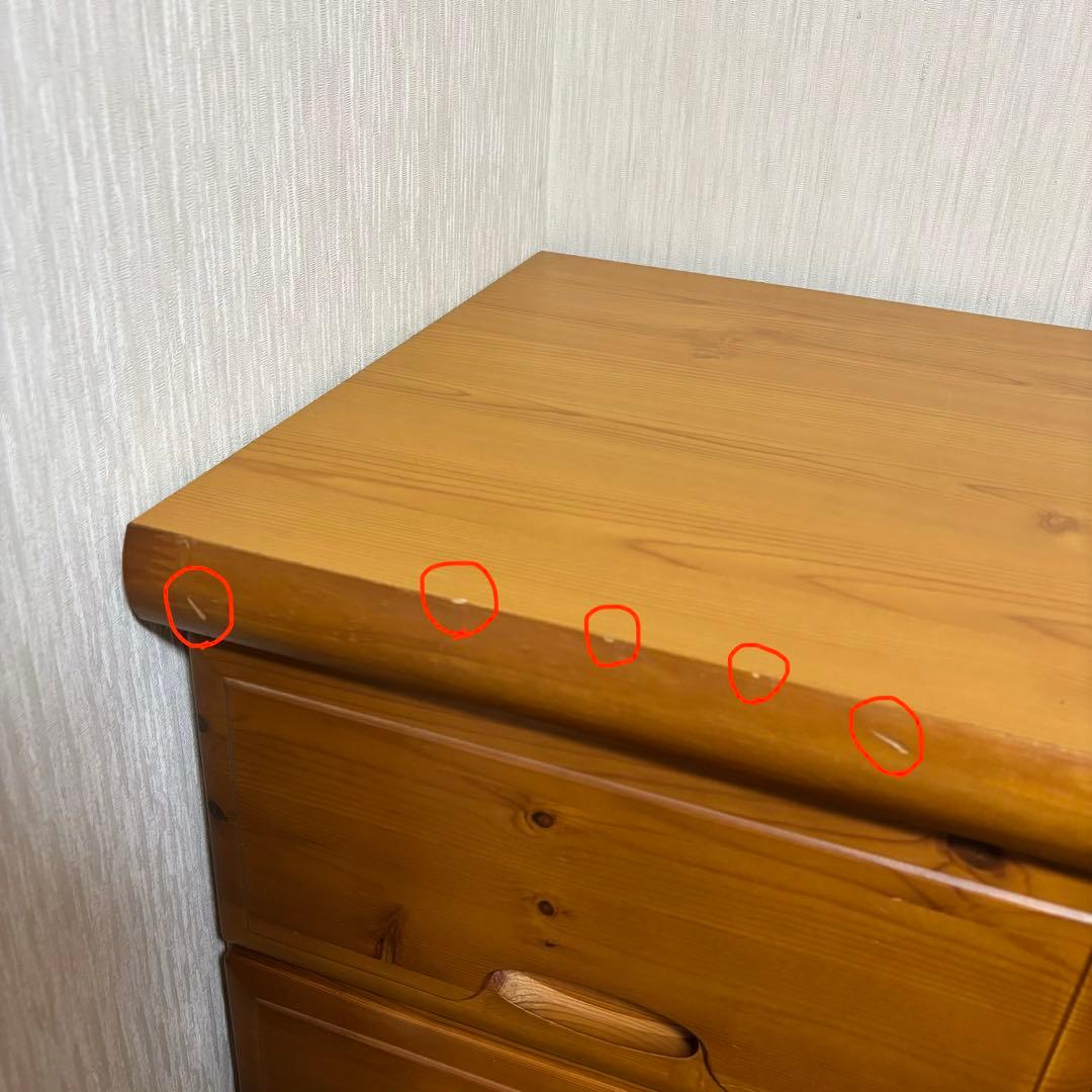 木製タンス 洋服タンス レトロ ブラウン 4段