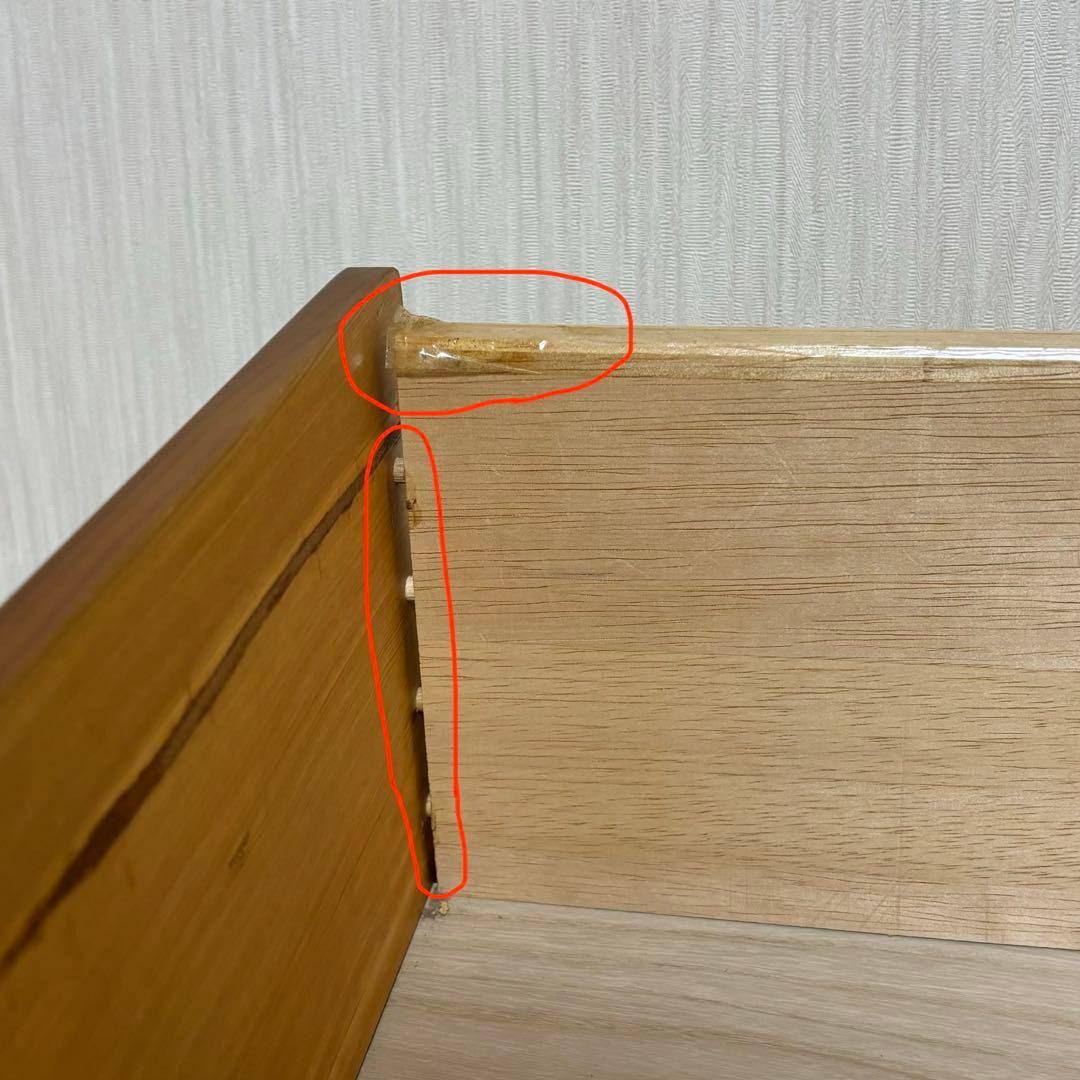 木製タンス 洋服タンス レトロ ブラウン 4段