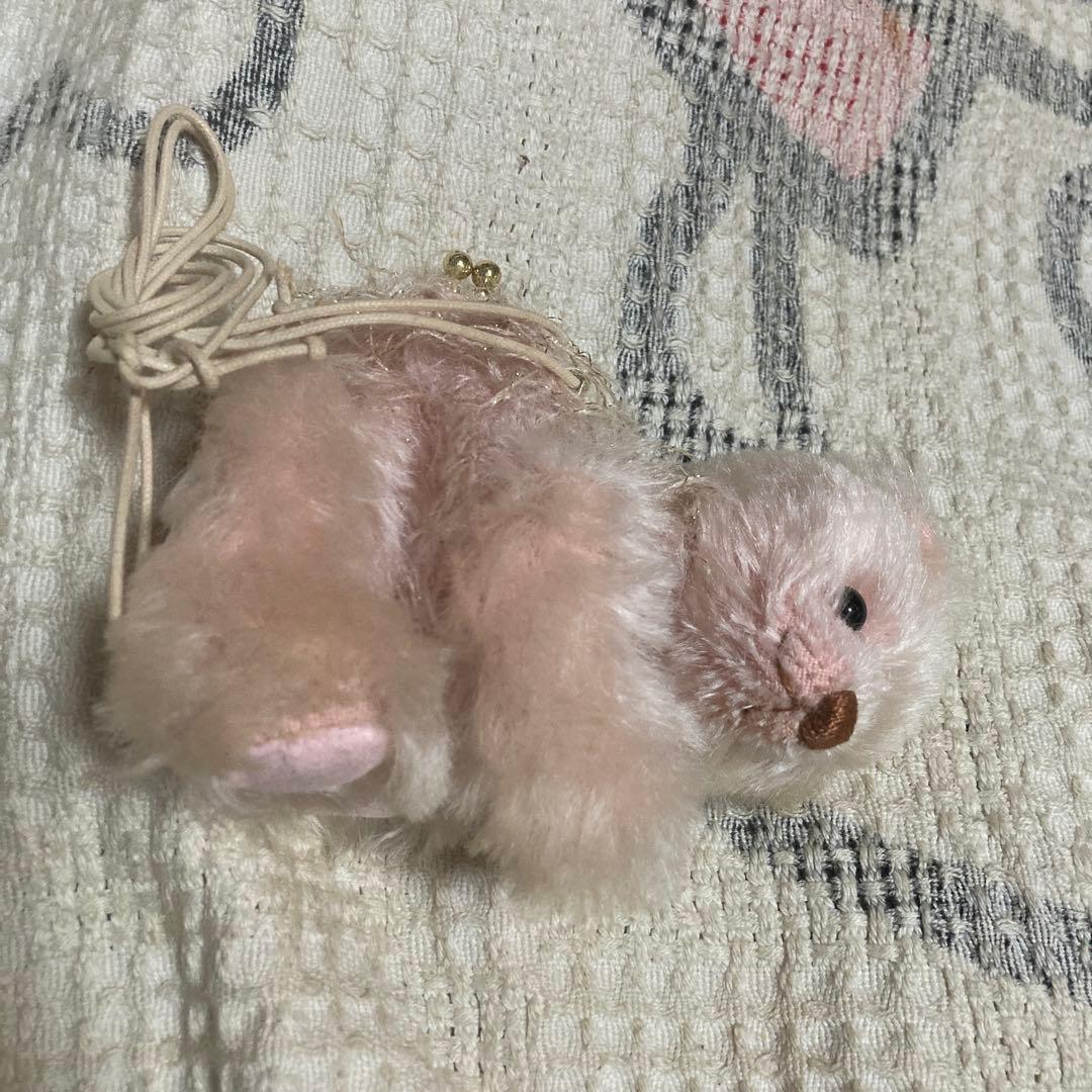 テディベア作家　ぬいぐるみ　がま口　中古品　作者不明