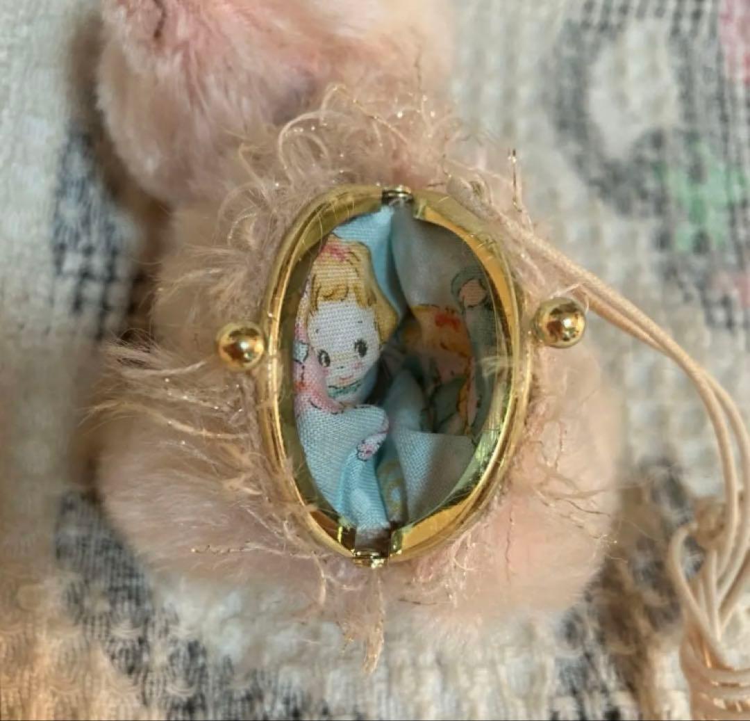 テディベア作家　ぬいぐるみ　がま口　中古品　作者不明