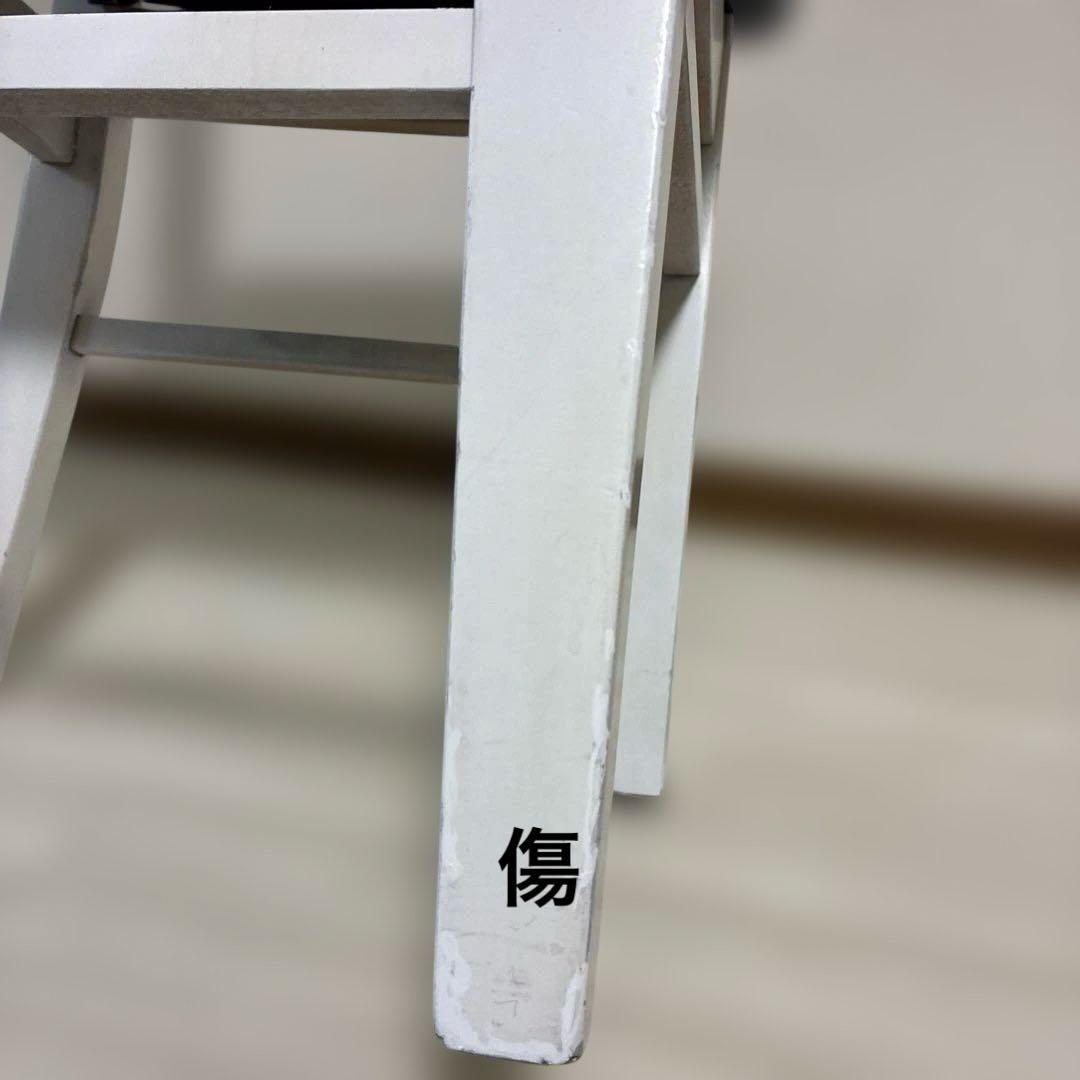 【中古リニューアル】白特注色・背付ピアノ椅子(全国送料込み)トムソン椅子