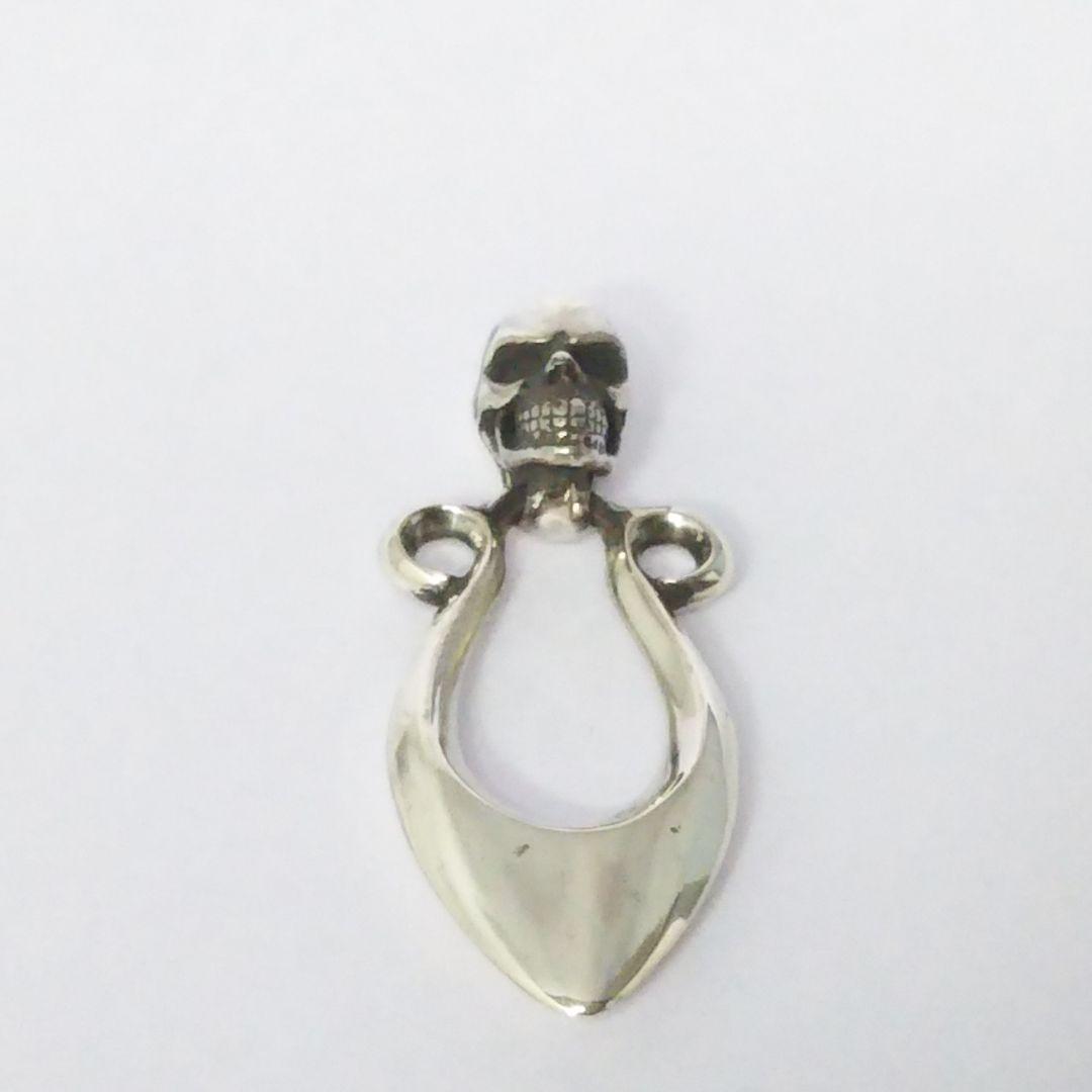 ハンドメイド　ペンダント　トップ　髑髏×矢