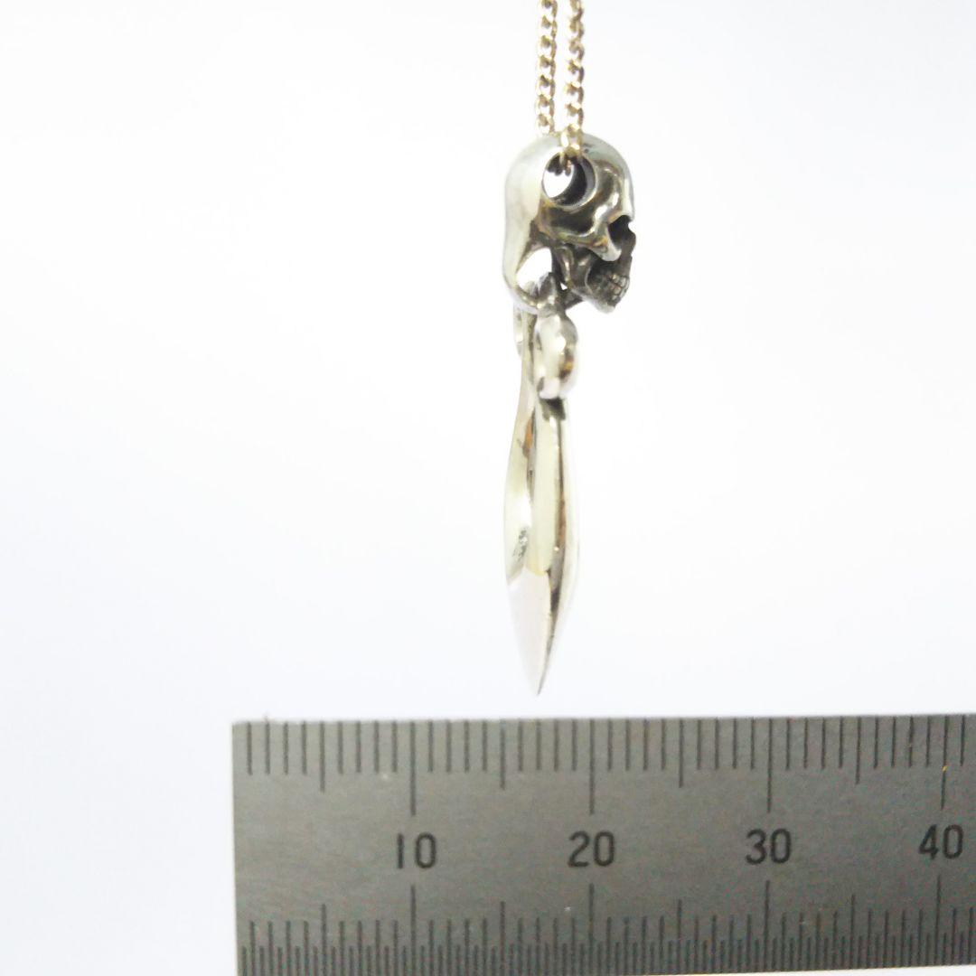 ハンドメイド　ペンダント　トップ　髑髏×矢