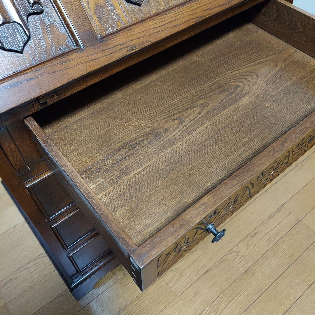 美品　ライティングビューロー　チェスト　折り畳み机　収納デスク