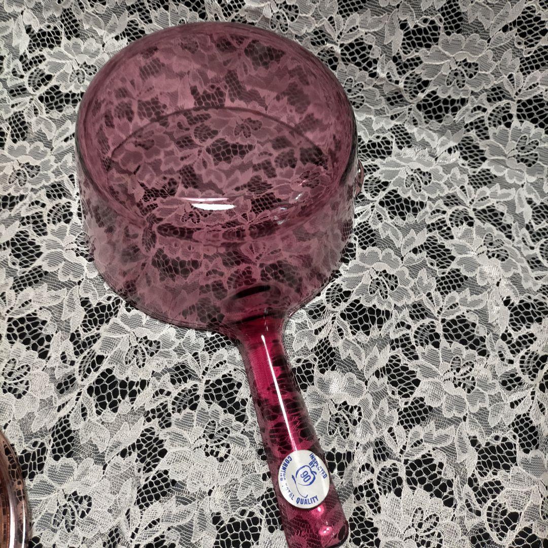 希少 未使用 クランベリー ヴィジョン コーニング ミルクパン 1L 片手鍋