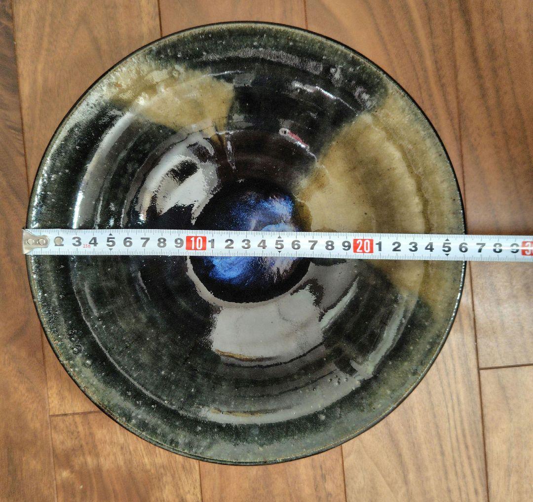 松村英治さん の 8.5寸皿(直径26cm大皿) 青流し