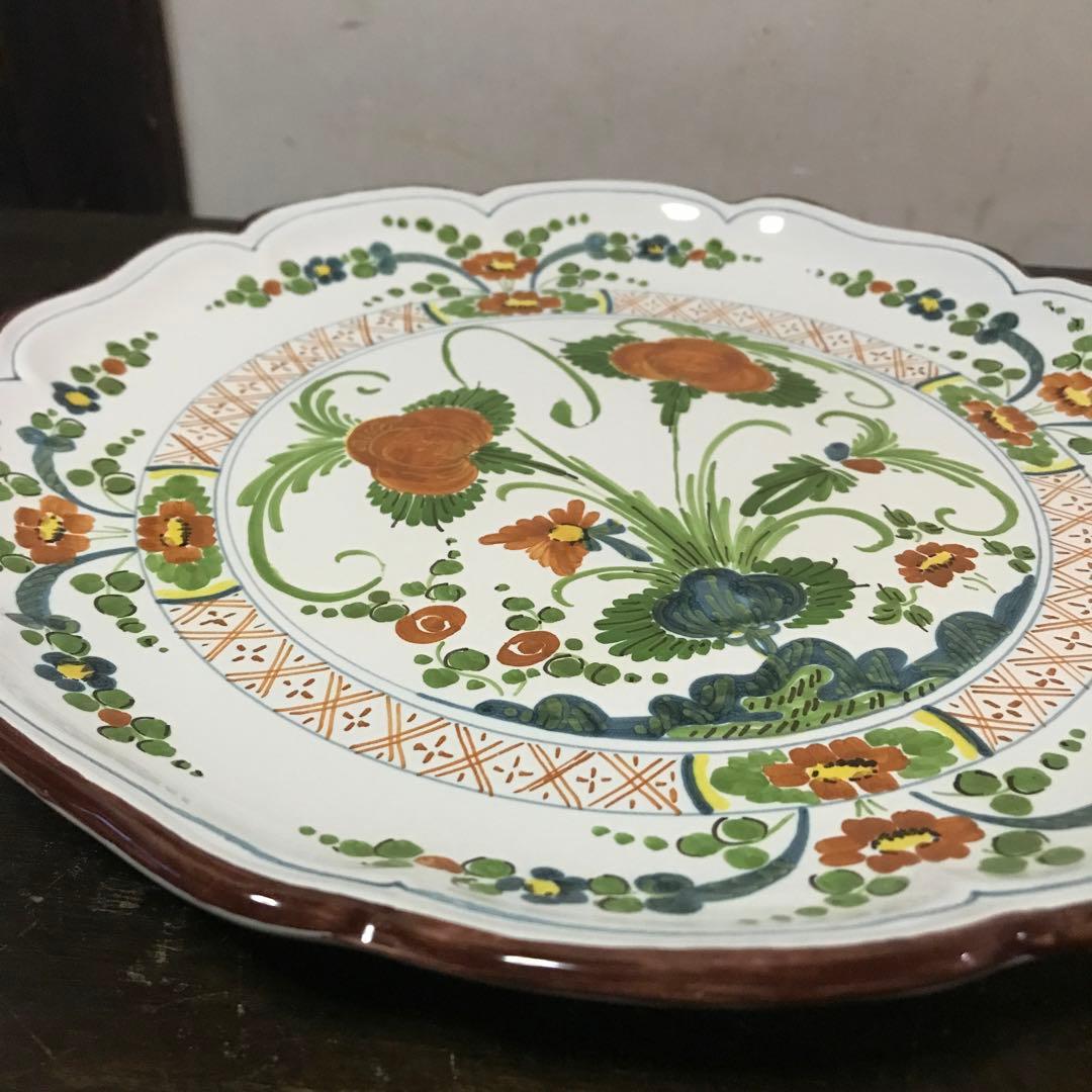 美品　レア　Siena イタリア製　手描き　プレート　柄が可愛い飾り皿　保管品