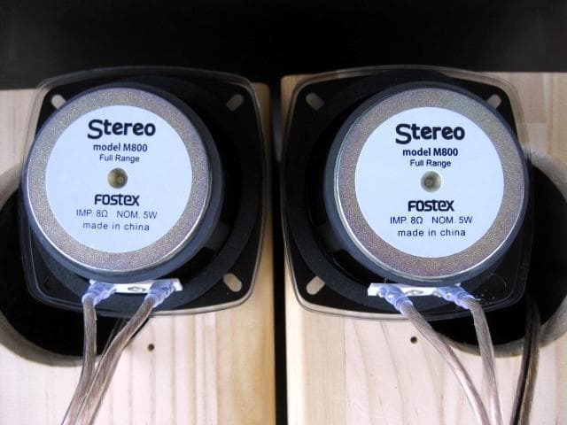FOSTEX 　フルレンジスピーカー　自作　ペア