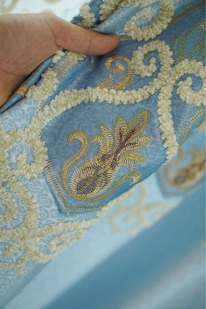 ドレープカーテン レースカーテン 刺繍 カーテン ヨーロッパ風 おしゃれ レース