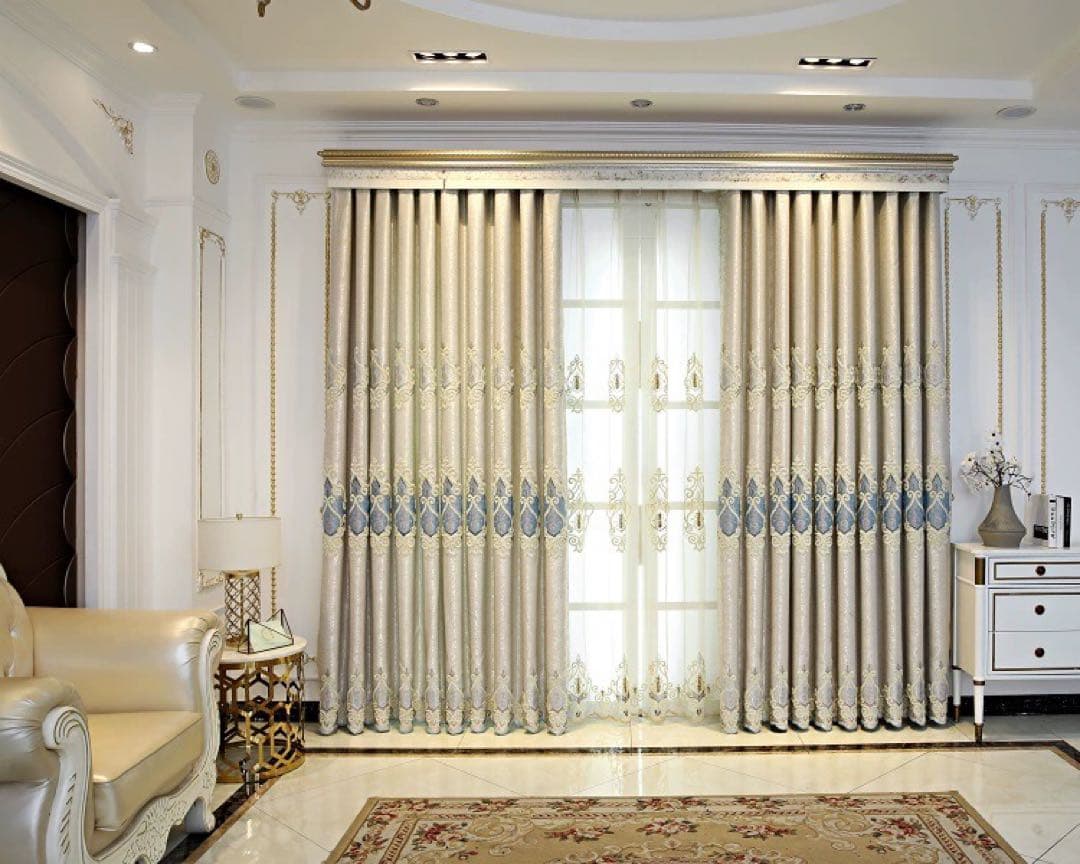 ドレープカーテン レースカーテン 刺繍 カーテン ヨーロッパ風 おしゃれ レース