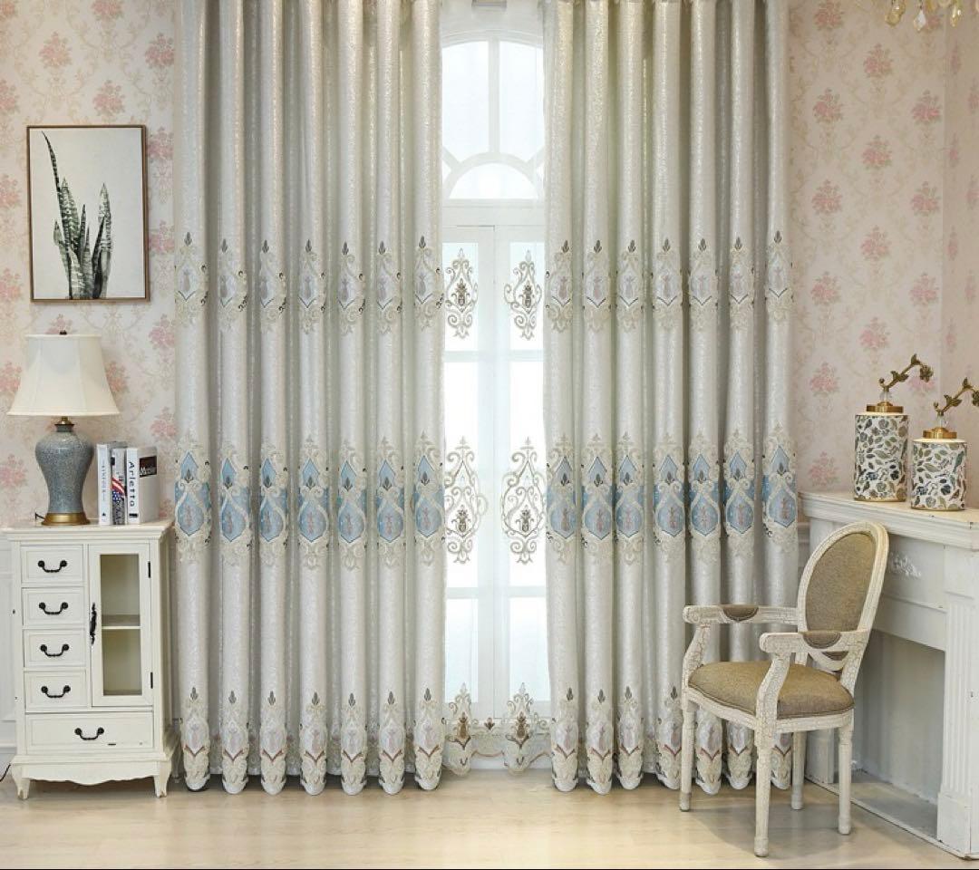 ドレープカーテン レースカーテン 刺繍 カーテン ヨーロッパ風 おしゃれ レース