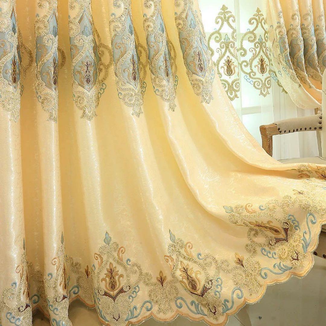 ドレープカーテン レースカーテン 刺繍 カーテン ヨーロッパ風 おしゃれ レース