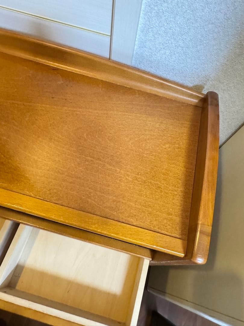 オールドカリモク　電話台　FAX台　キャビネット　レトロ　送料込み匿名発送