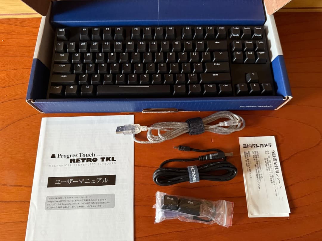 ARCHISS Progres Touch RETRO TKL 英語 黒軸