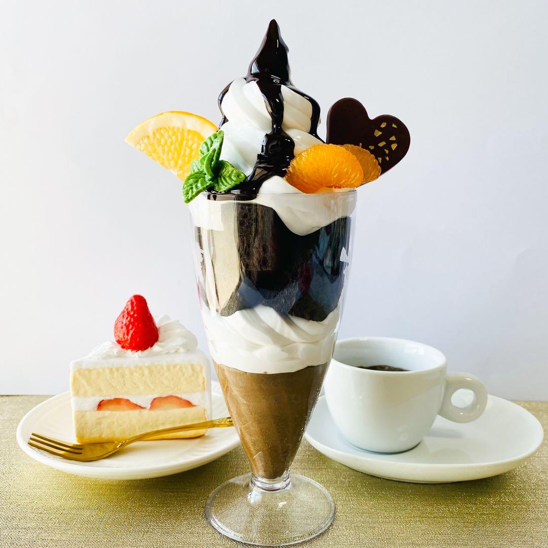 いちごパフェとチョコレートパフェセット2種セット　食品サンプル　フェイクスイーツ