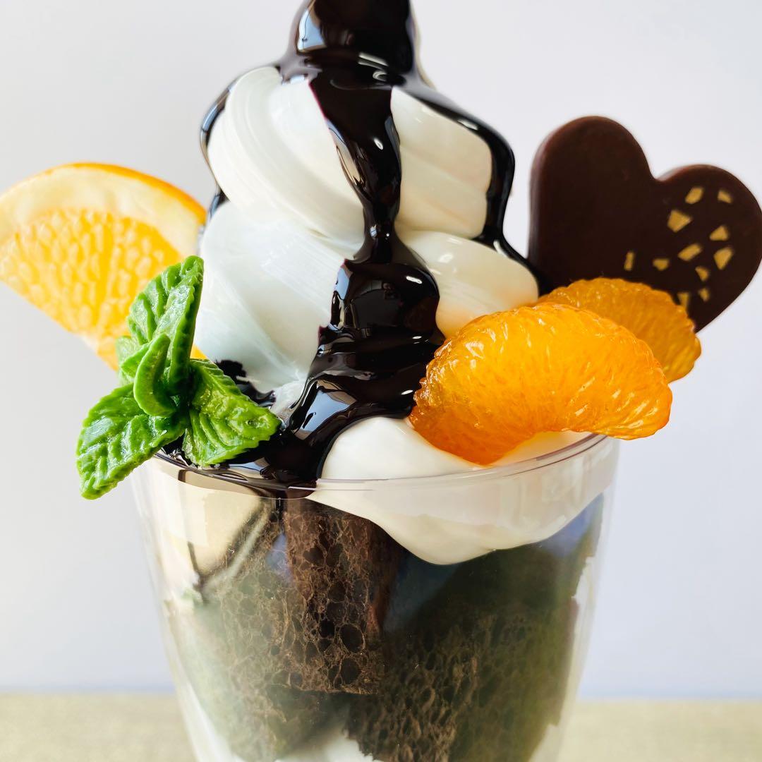 いちごパフェとチョコレートパフェセット2種セット　食品サンプル　フェイクスイーツ
