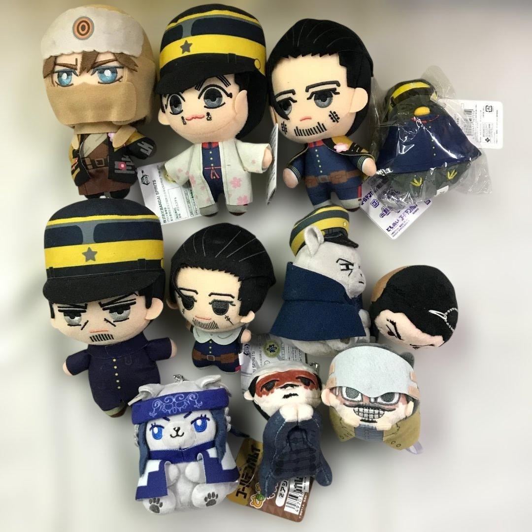 ゴールデンカムイ グッズ大量まとめ ぬいぐるみ ステッカー キーホルダー 等
