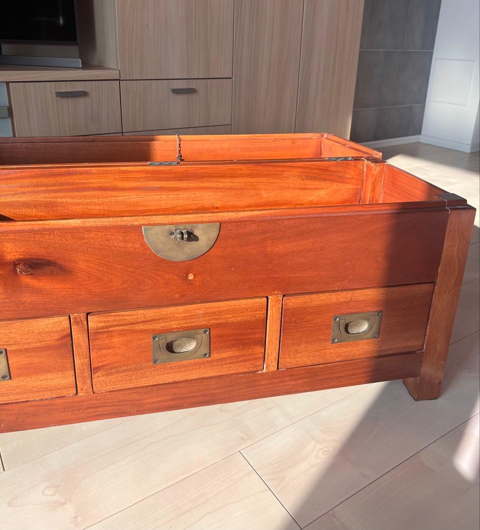 アンティーク調ボックスチェストベンチ H45✖️W99.2✖️D29.2