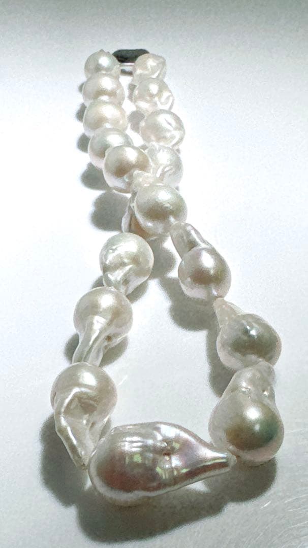 オイスターパール淡水パール美品オイスターパールネックレスNO25-2504