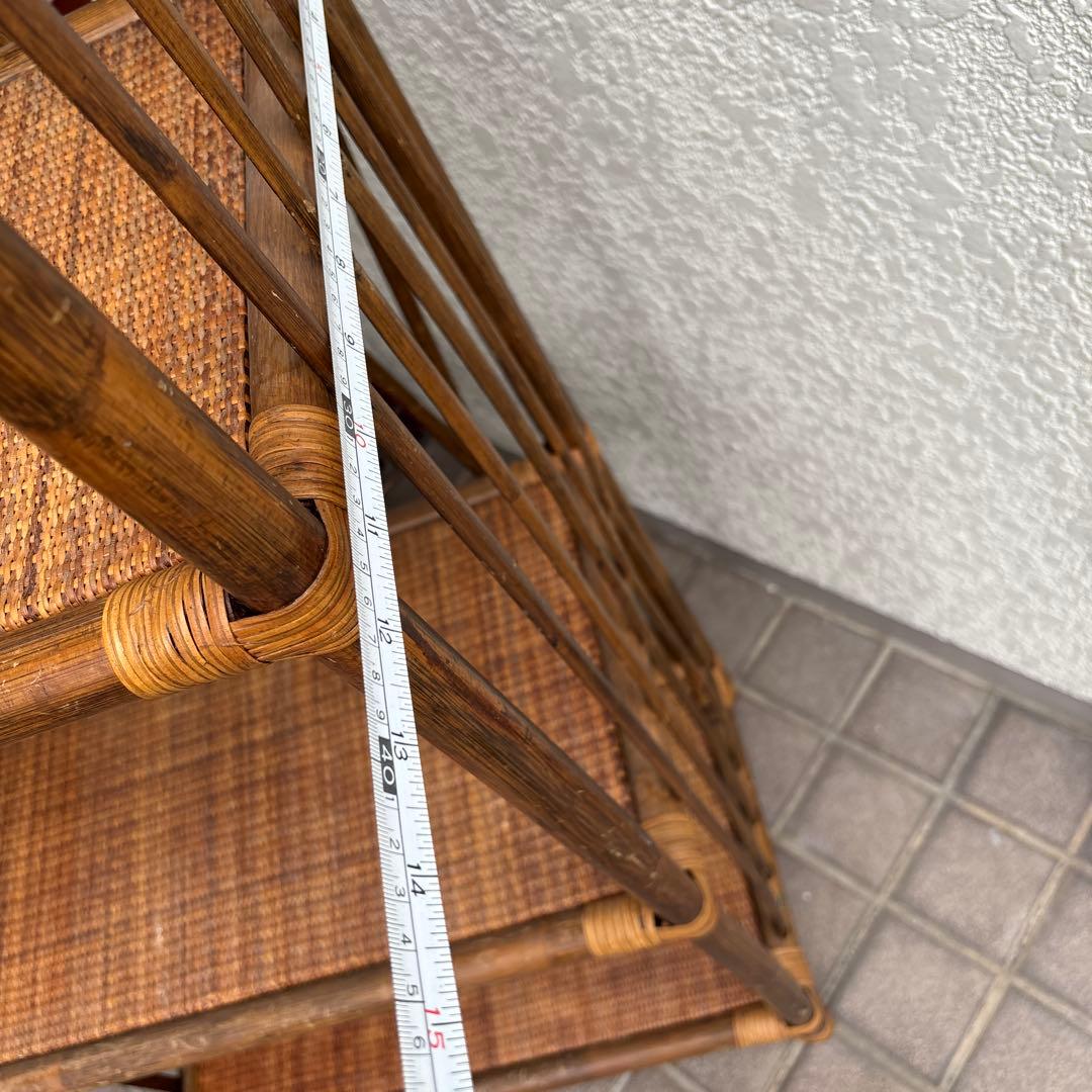 ラタン製アーチ型3段シェルフ