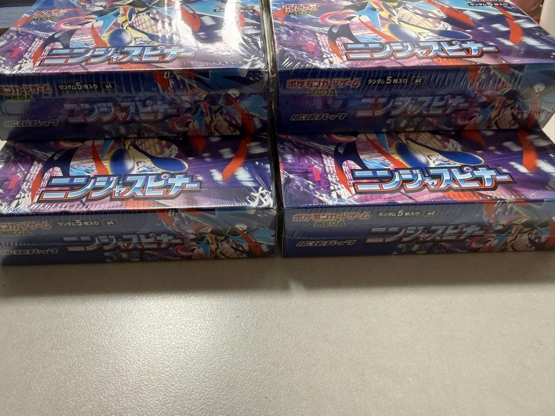 ポケモンカードゲーム ニンジャスピナー新品未開封シュリンク付き4box