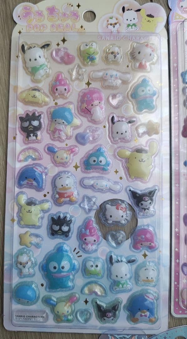正規品　うるちゅるPOPシールサンリオトムジェリモジョジョらびちゃんまとめ売り