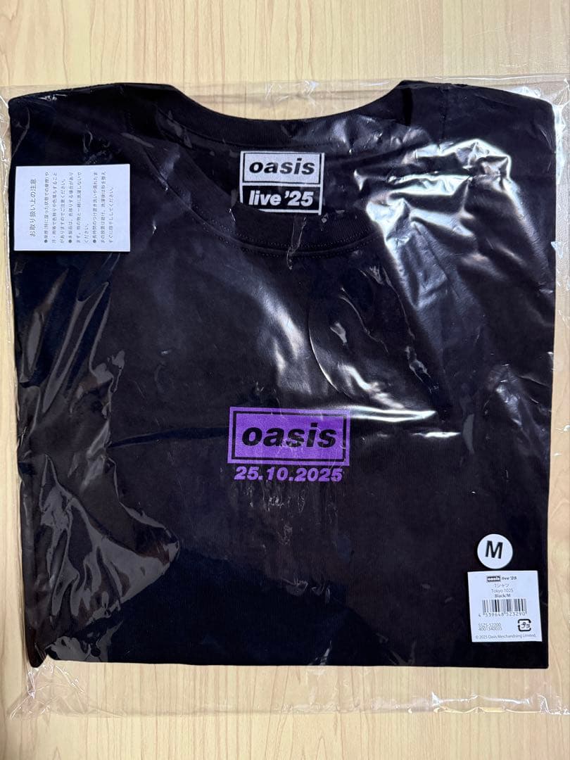 【新品】オアシス2025来日公演 公式ツアーTシャツ 東京ドーム 10.25 M