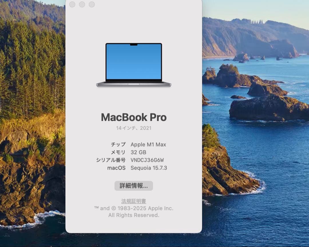 Apple MacBook 14インチ M1 MAX 32GB 1TB