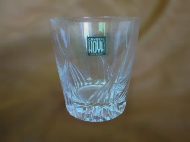 【お買い得】お洒落なCRYSTAL HOYA 波模様ロックグラス 6個セット