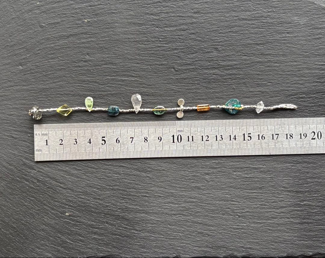 天然石のカレンシルバーブレスレット