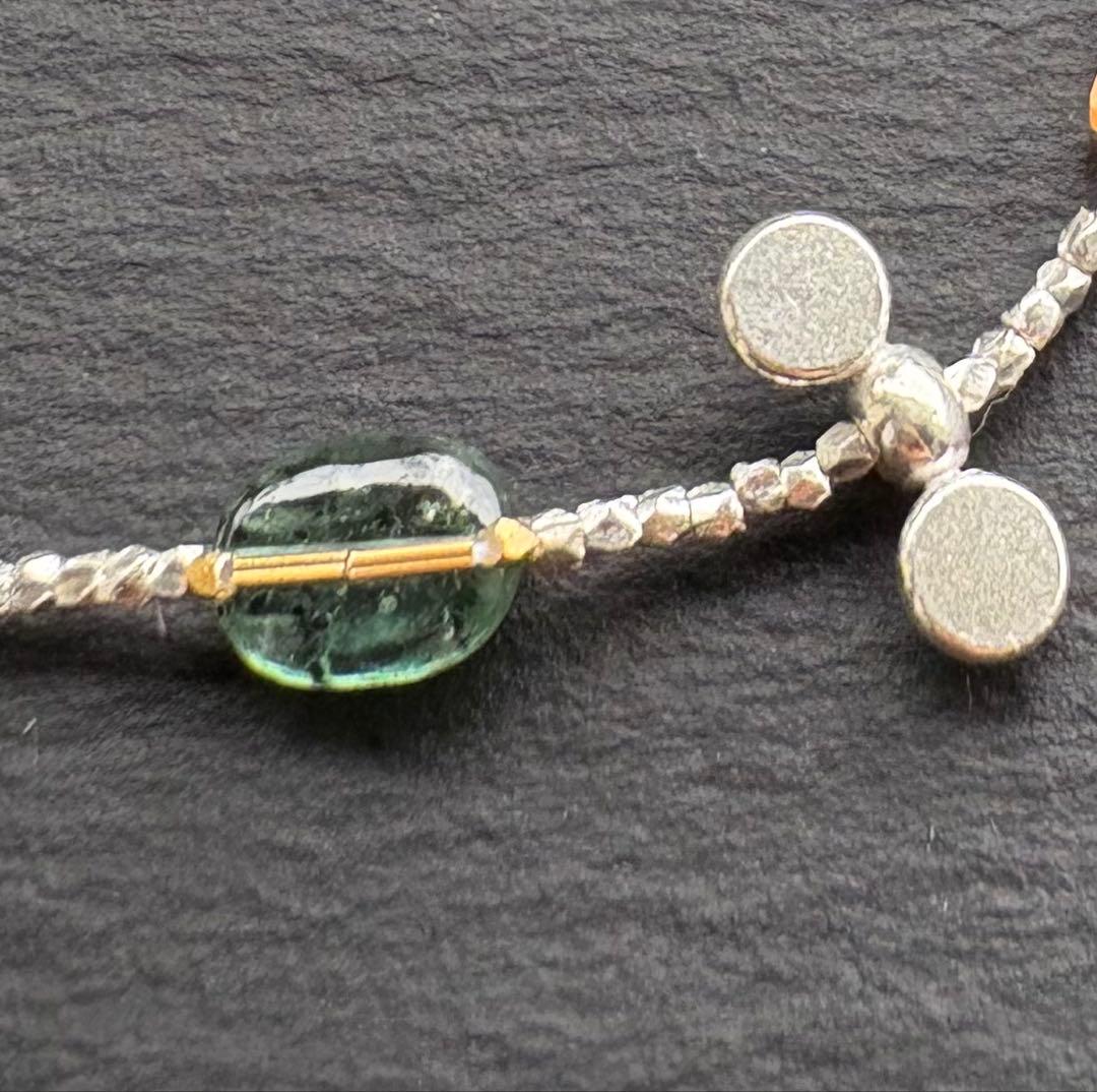 天然石のカレンシルバーブレスレット