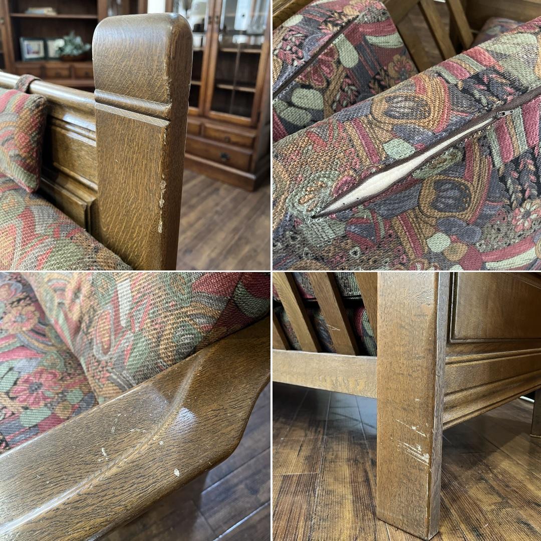 k477r121 葉山ガーデン 3人掛けソファ オーク 無垢材 トリプルソファ