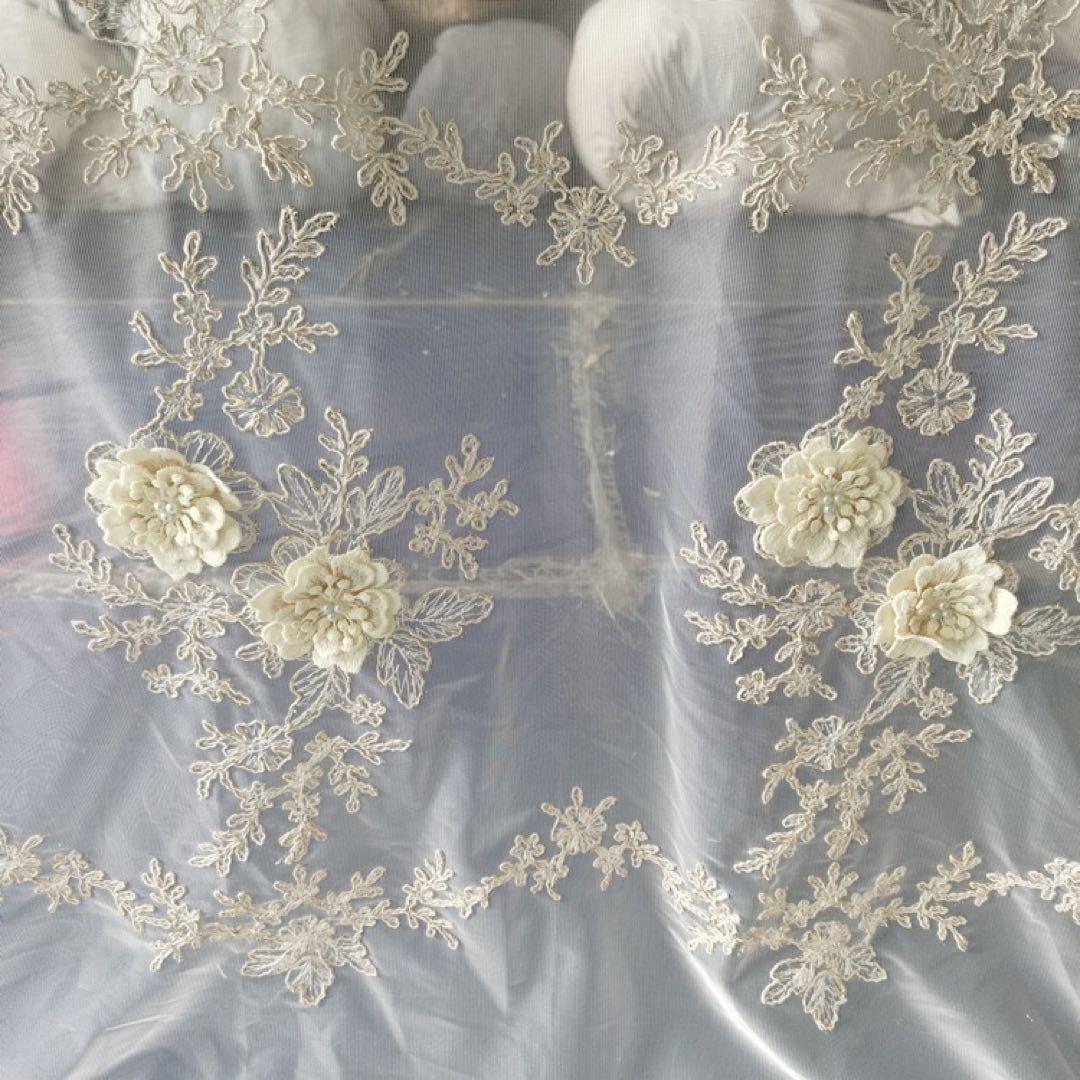 高級 刺繍レースカーテン おしゃれ カーテン オーダーカーテン フック付き 花柄