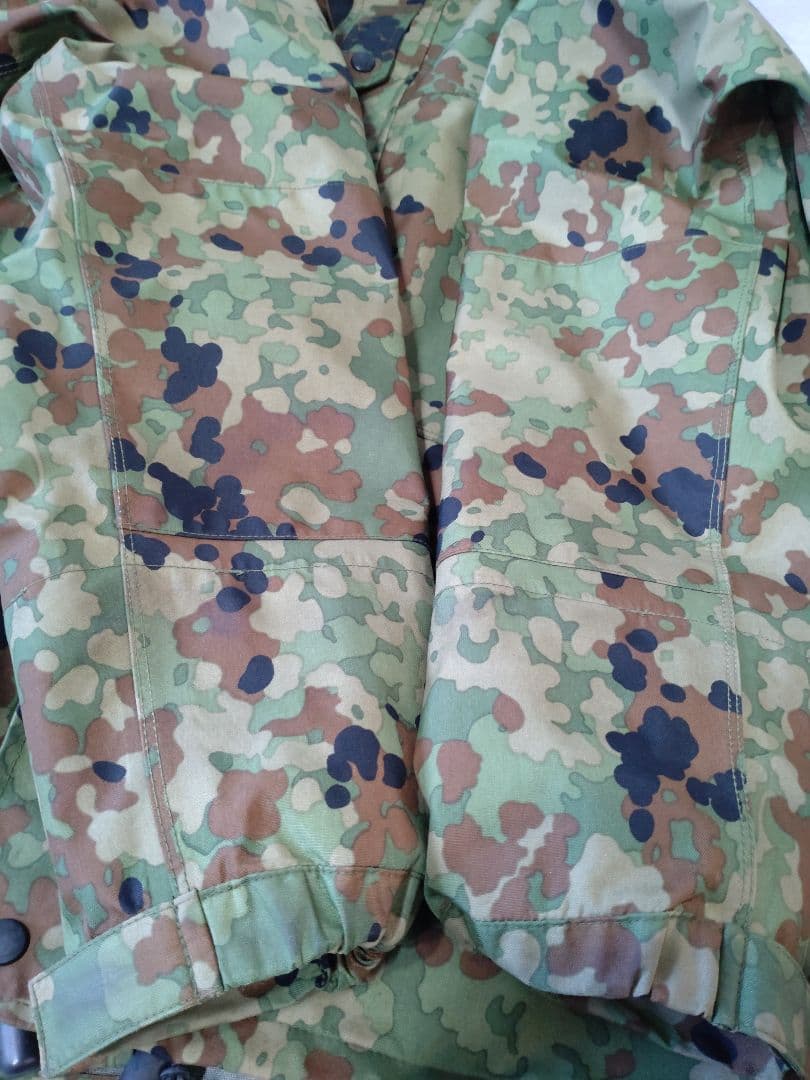 自衛隊戦闘服自衛隊迷彩雨衣上下ゴアテックスカッパレインスーツ防水ジャケット