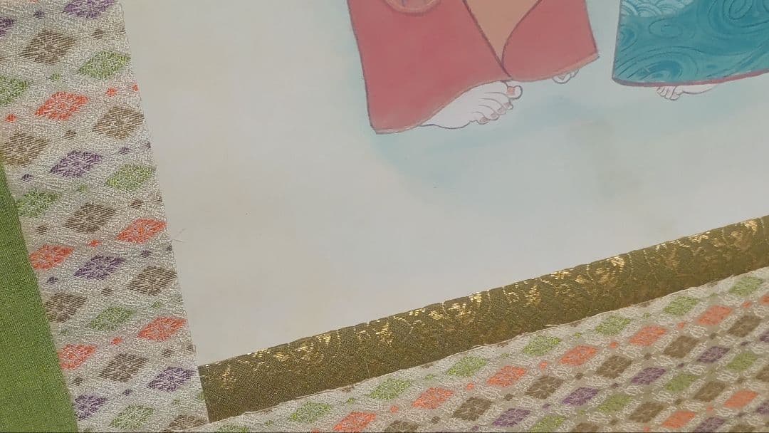 ご希望額まで値下げ～@岡山県倉敷市の美術作家 若山侑 『花園』 肉筆掛軸