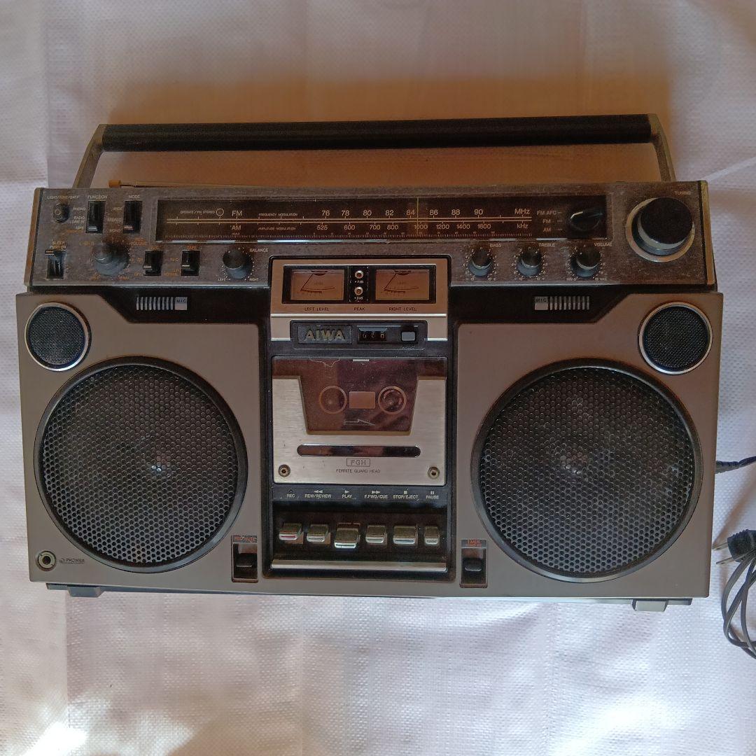 AWAI レトロラジカセ FMラジオ カセットプレーヤー