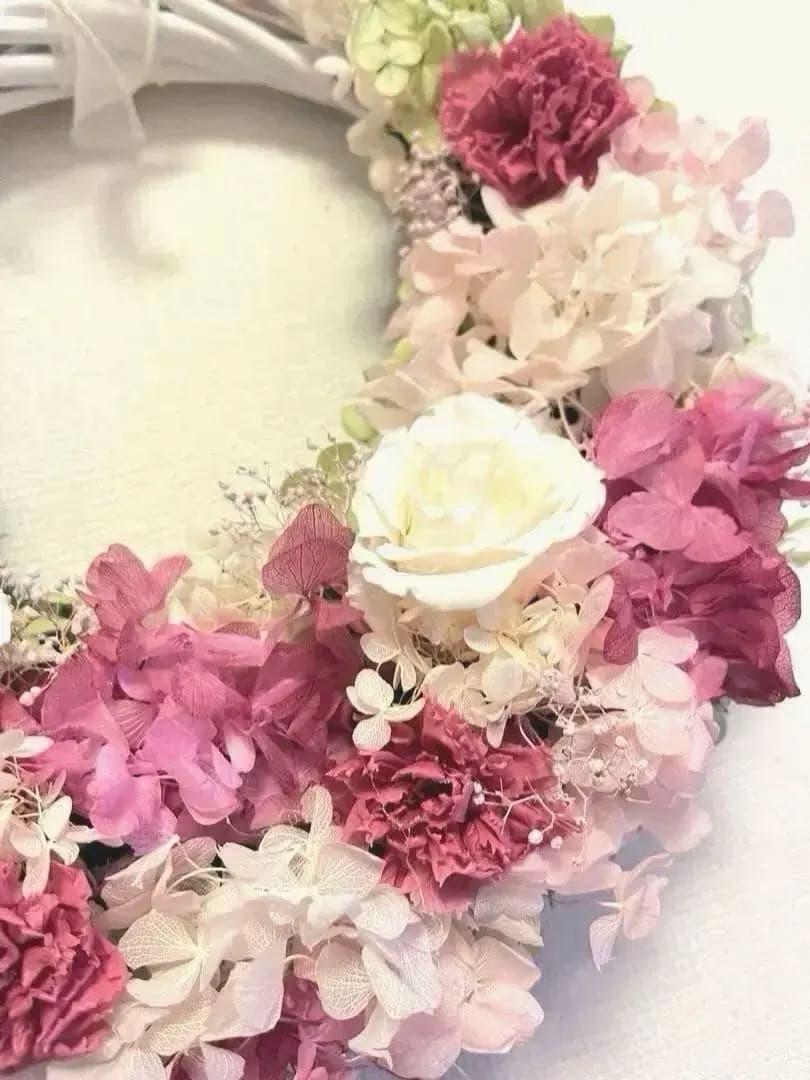 プリザーブドフラワーリース25cm mflower004