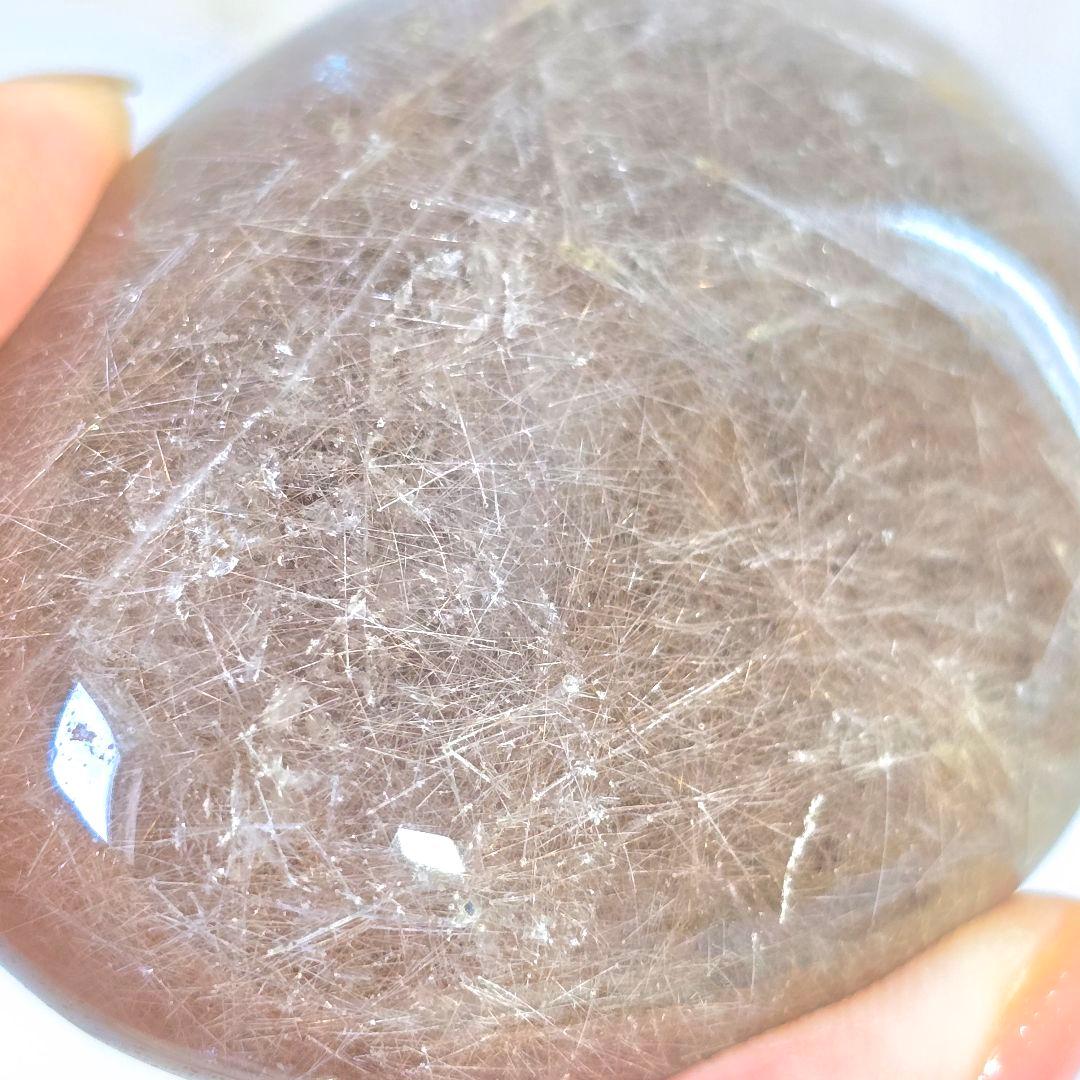 ルチル スモーキークォーツ パームストーン 握り石 天然石