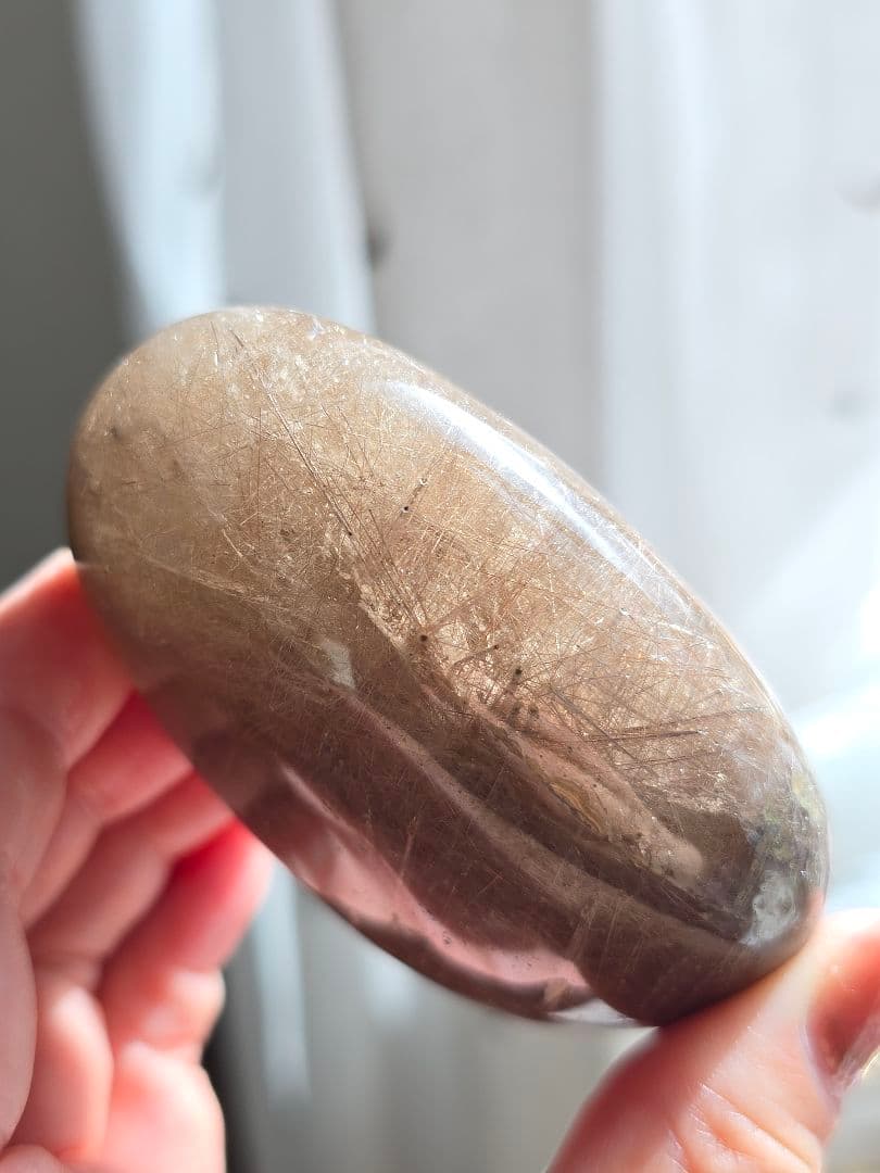 ルチル スモーキークォーツ パームストーン 握り石 天然石
