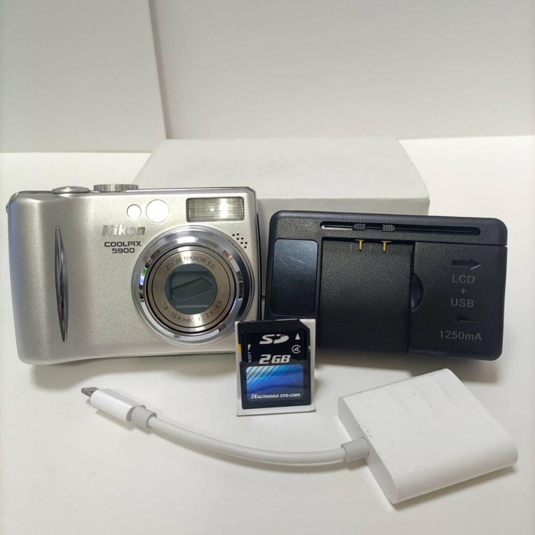 動作確認済み ニコン COOLPIX 5900 オールドコンデジ デジカメ