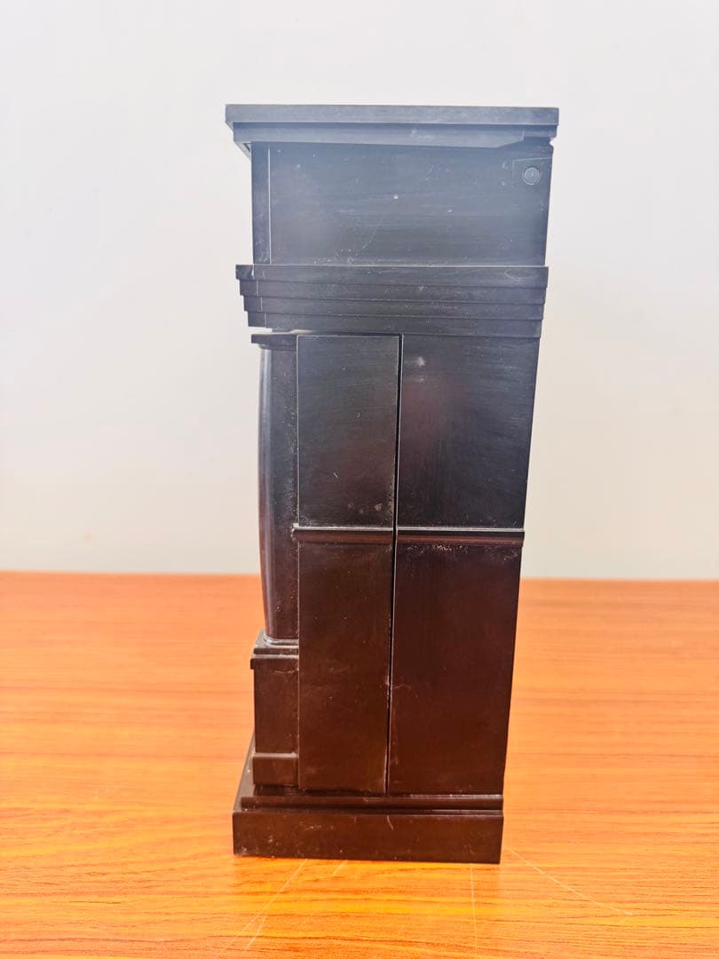 置時計 木製 アンティーク調 収納付き 動作品