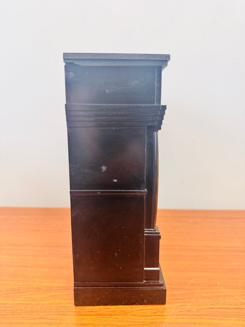 置時計 木製 アンティーク調 収納付き 動作品