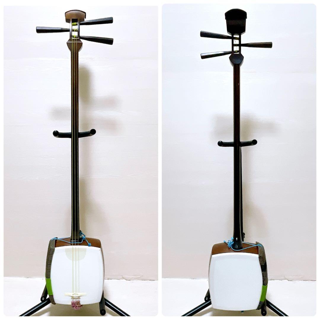 初心者オススメ 中棹 三味線 セット 撥 胴かけ ソフトケース付き 和楽器