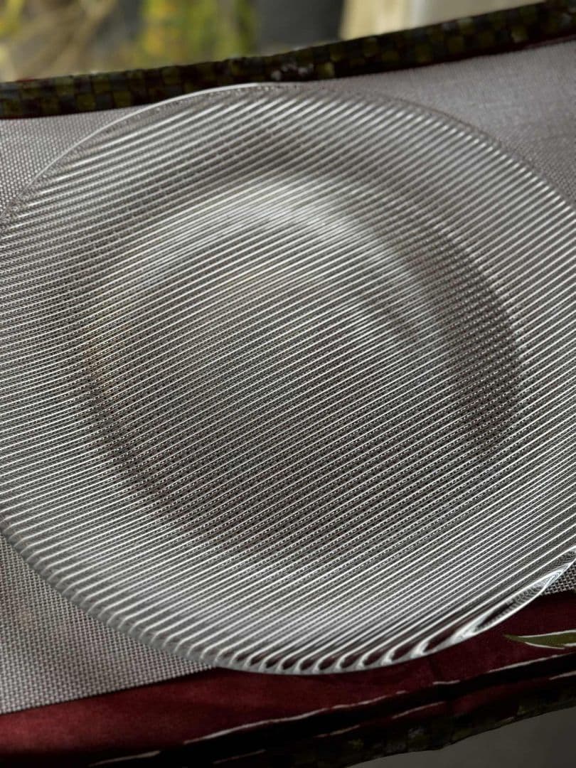 クリアガラス ストライプ皿