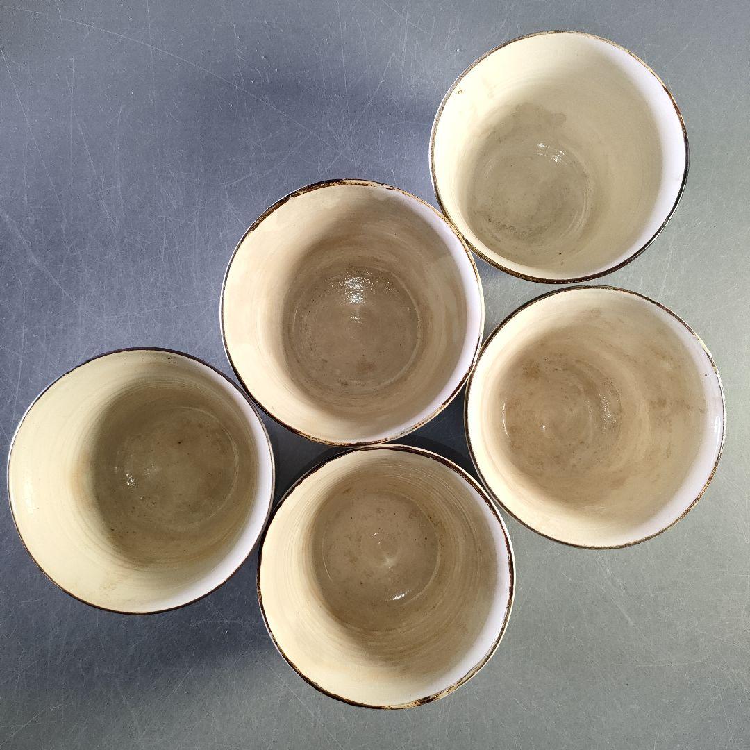 A1254-1/阿山人 造/桔梗の画向付5客/共箱/飾鉢/盛鉢/菓子鉢/懐石道具