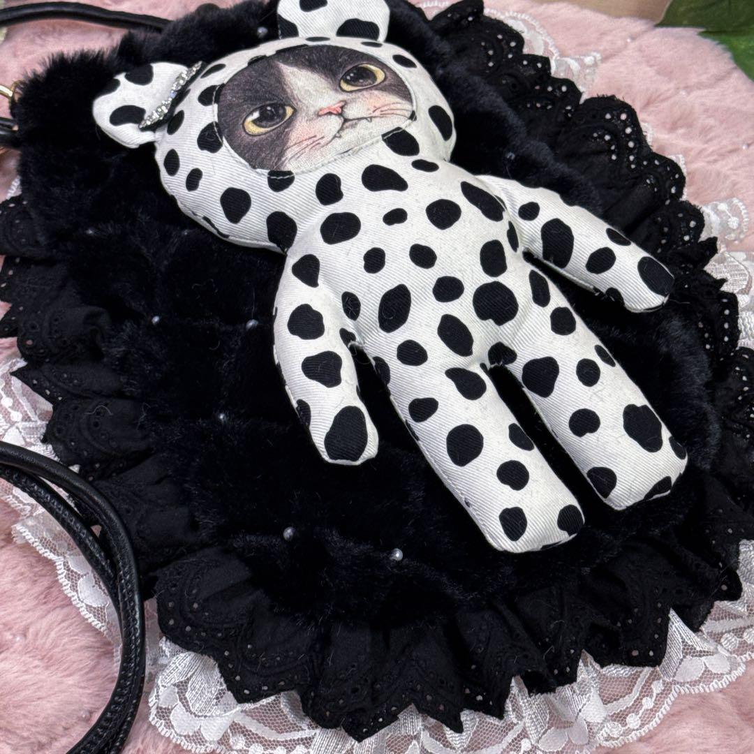 コヤンイサムチョン♡ダルメシアンジョース君キルティングパール付ファーのサコッシュ