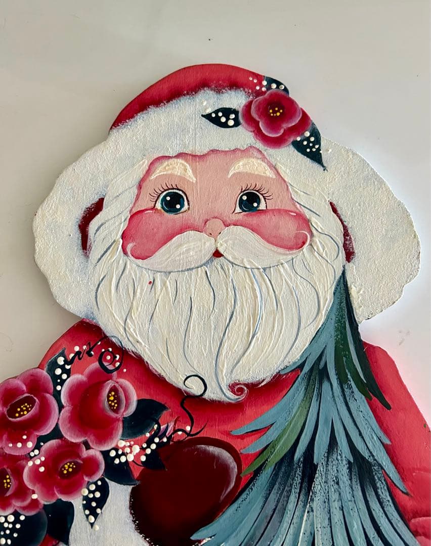 クリスマス雑貨　サンタクロース　トールペイント　ハンドメイド